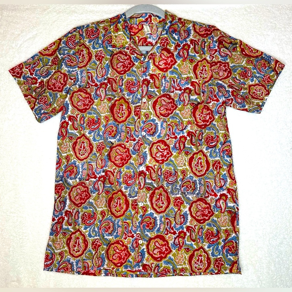 NWT anokhi kids tropical button up shirt size 10-11 years old